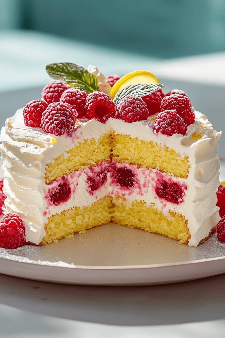 Raspberry Cake Lemon Buttercream