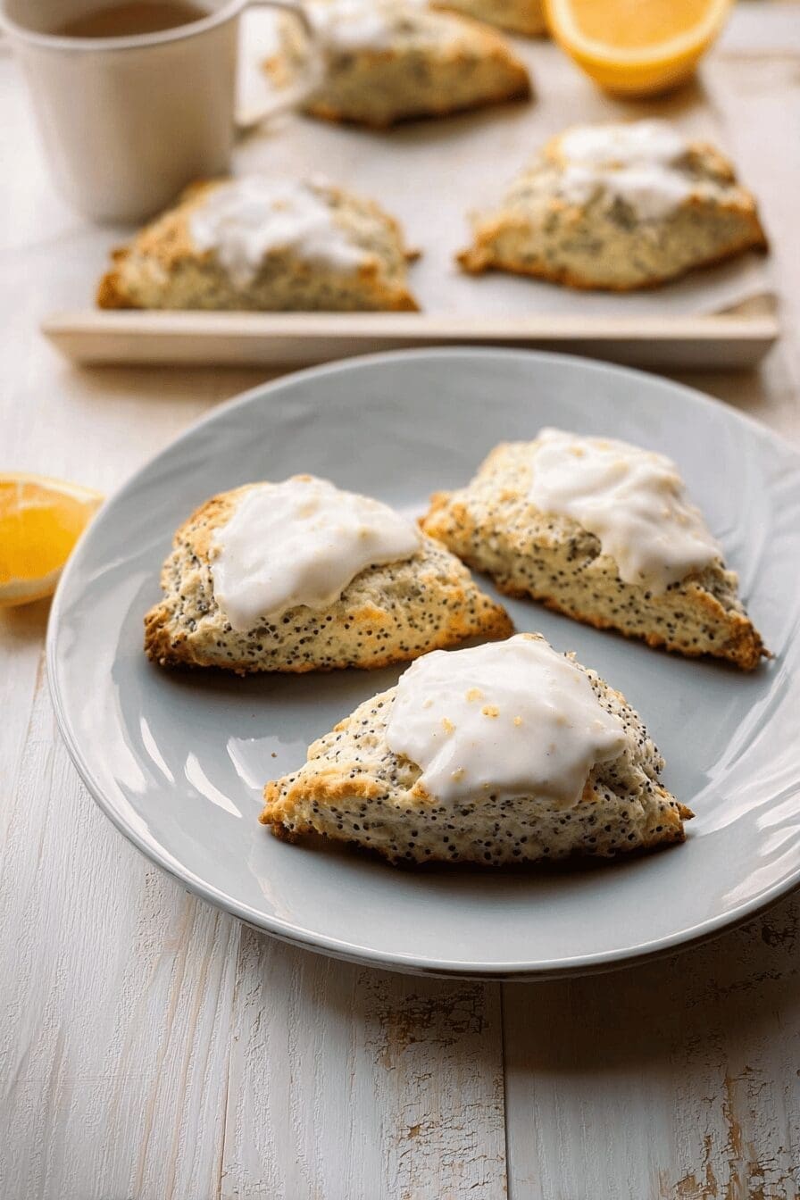 Lemon Poppyseed Greek Yogurt Scones