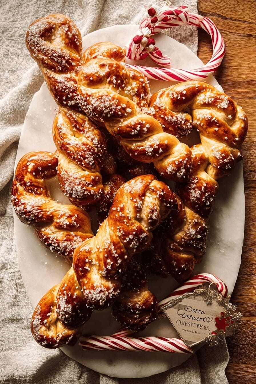Soft Pretzel Candy Canes