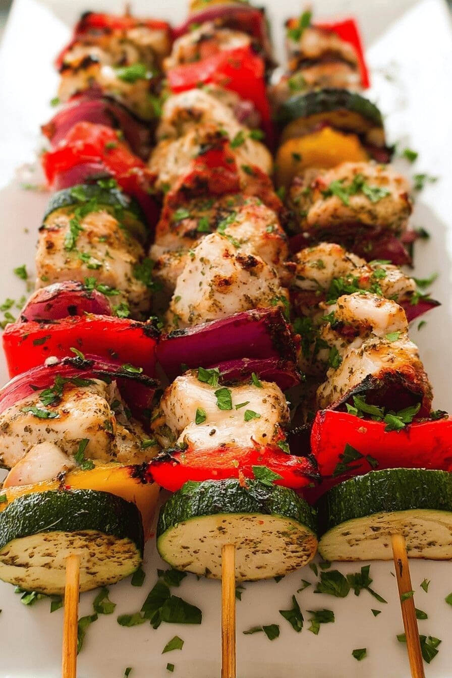 Greek Chicken Kebabs
