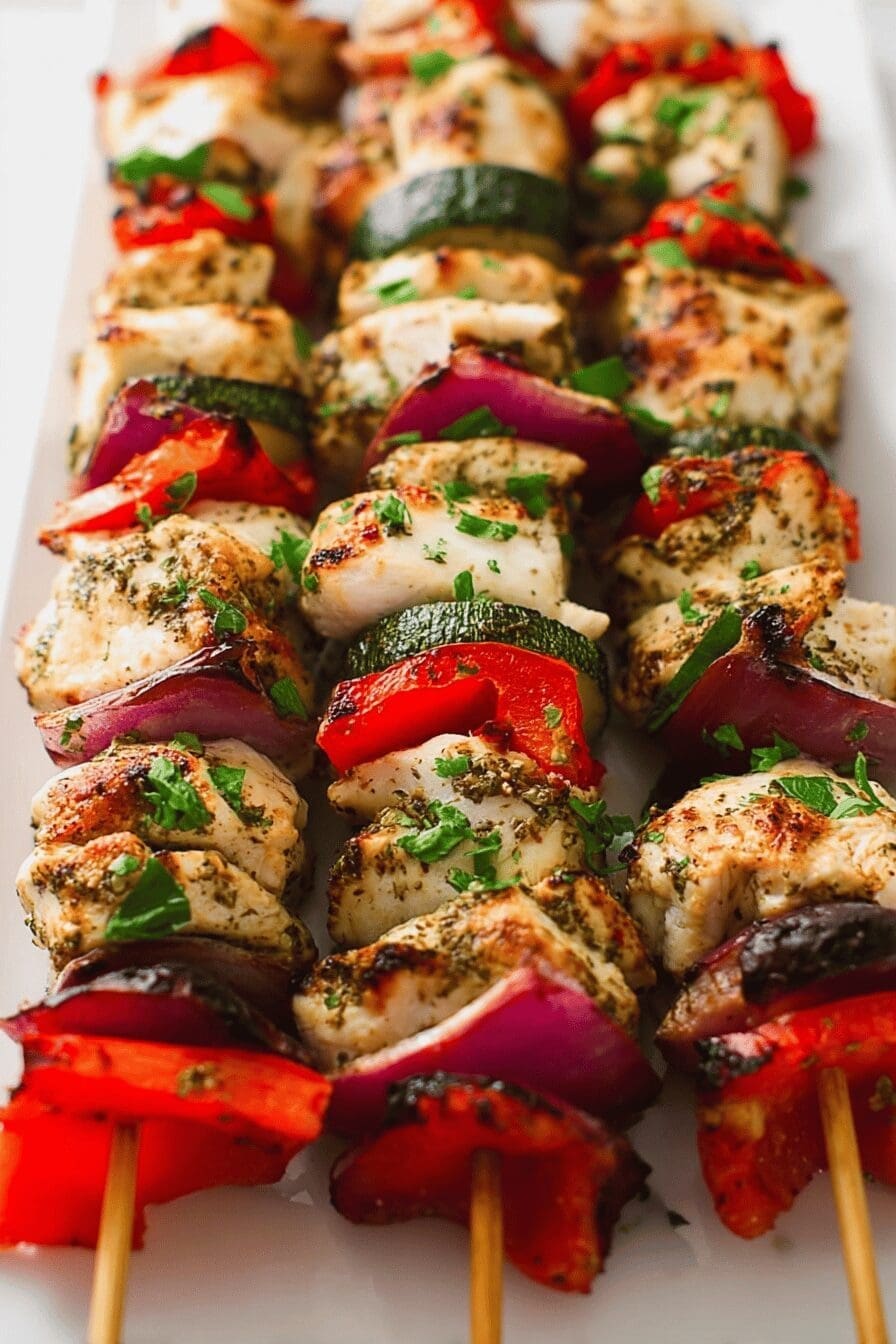 Greek Chicken Kebabs