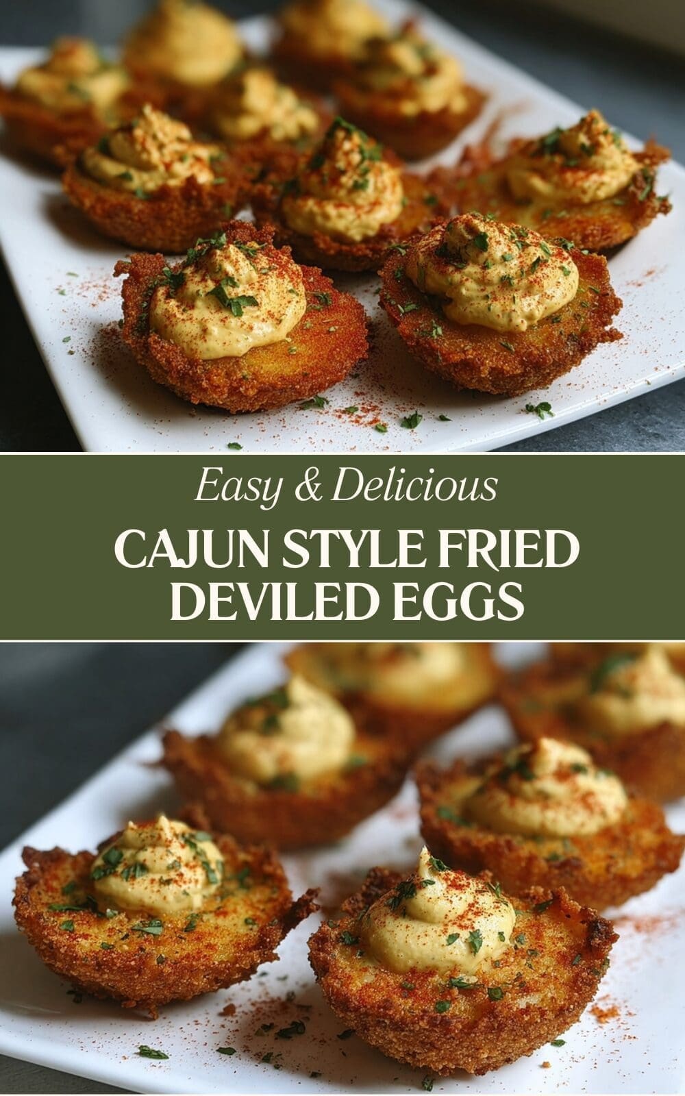 Cajun Style Fried Deviled Eggs