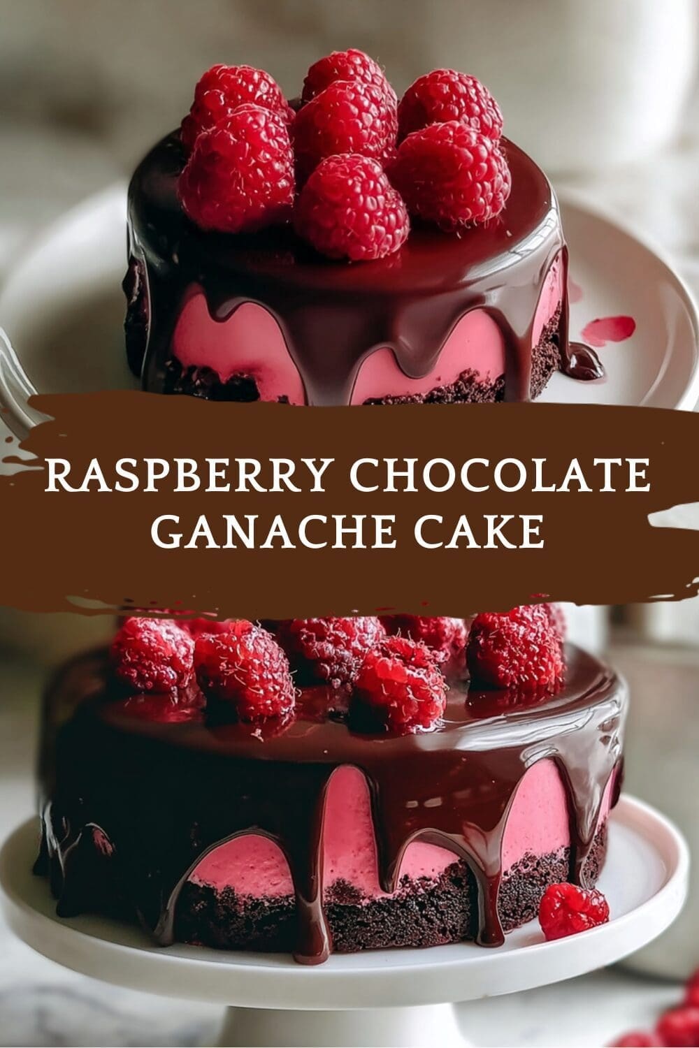Raspberry Chocolate Ganache Cake