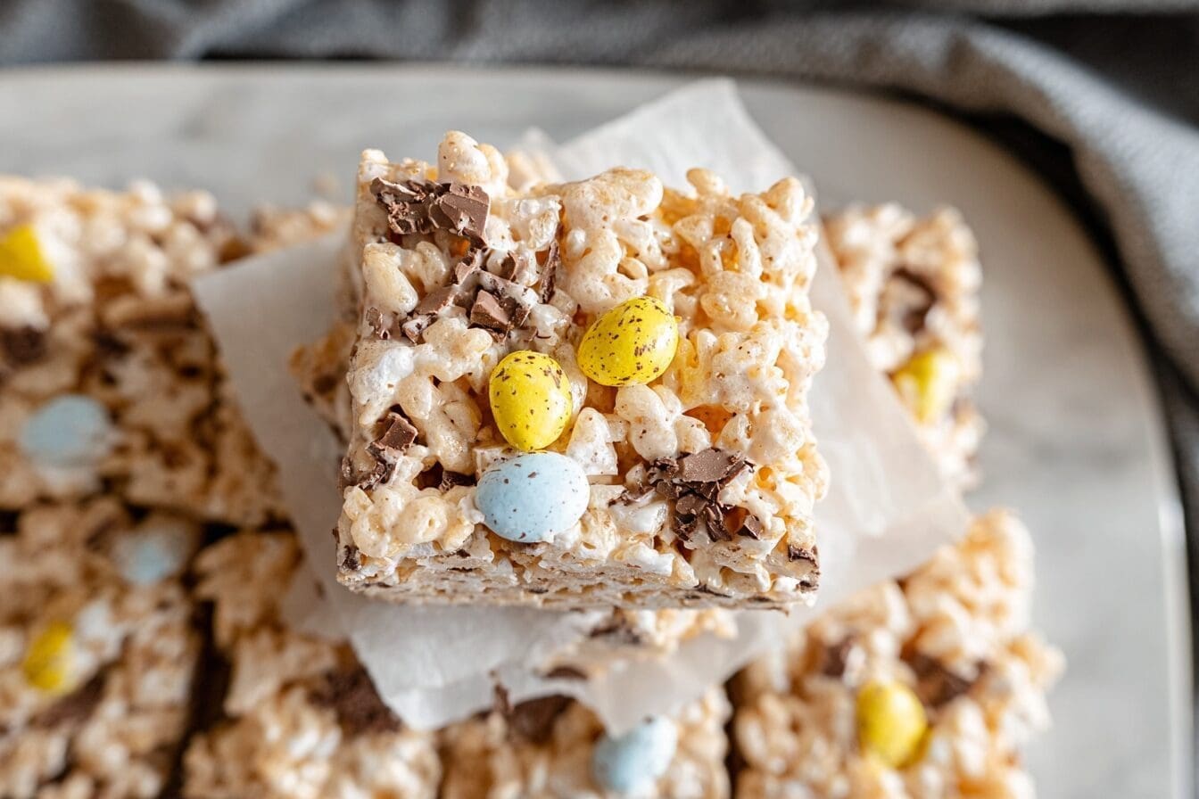 Cadbury Egg Rice Krispy Treats
