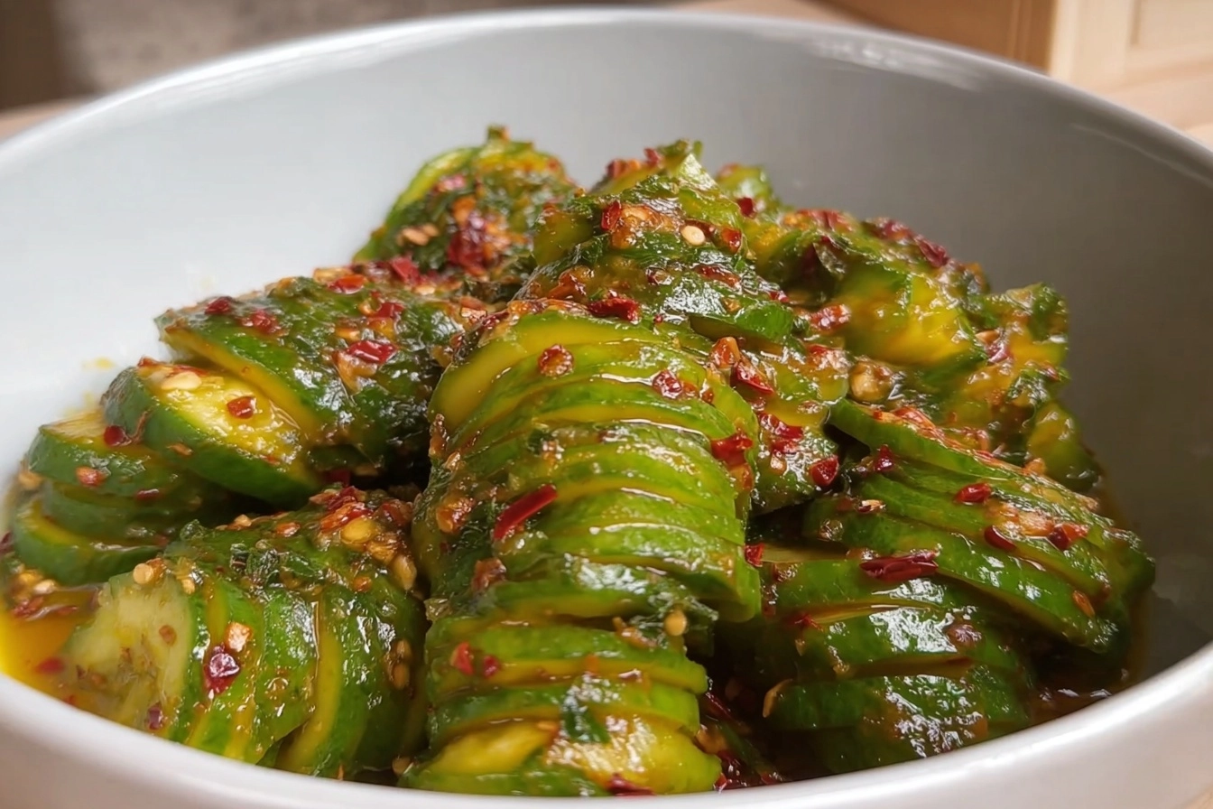 Spicy Spiral Cucumber Salad