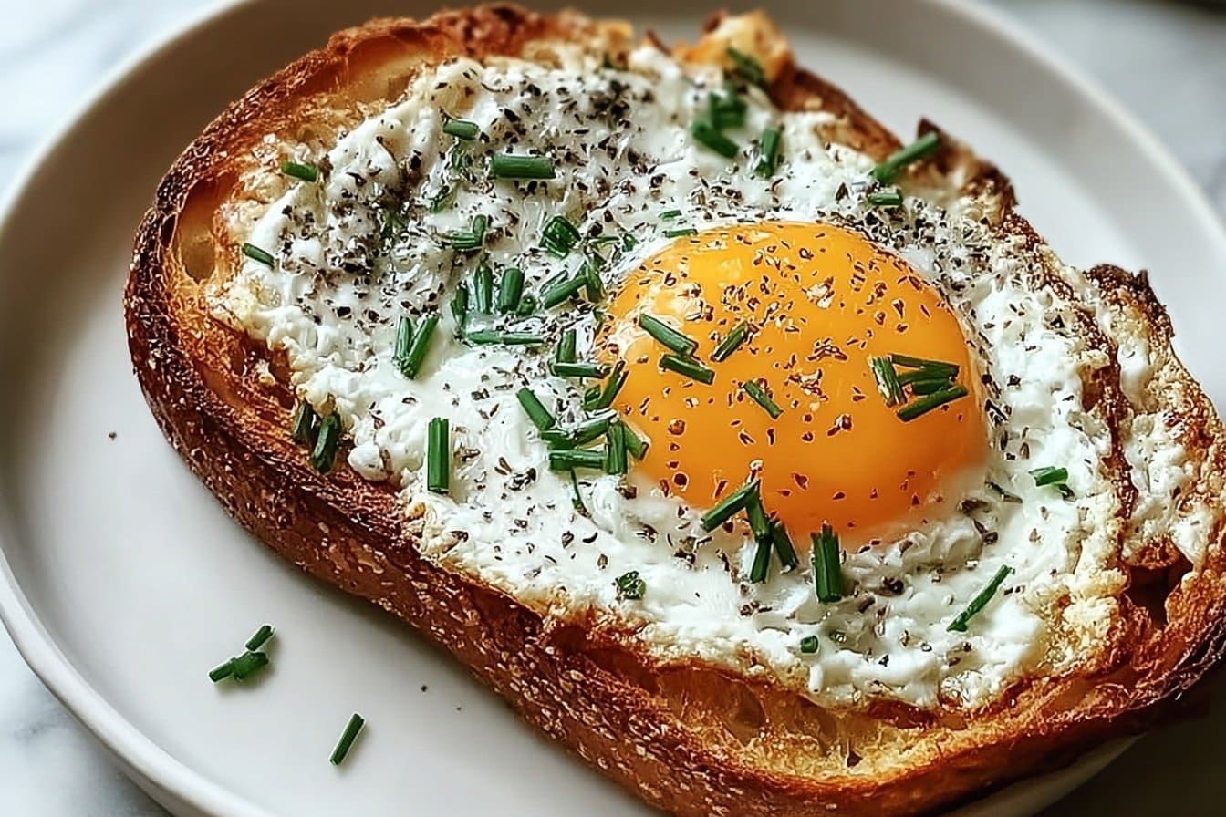 Fried Egg Ricotta Toast