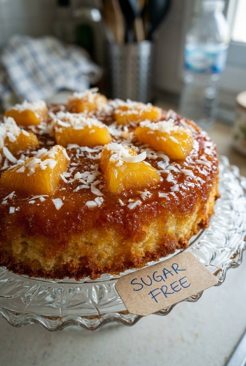 Sugar Free Pineapple Upside Down Cake