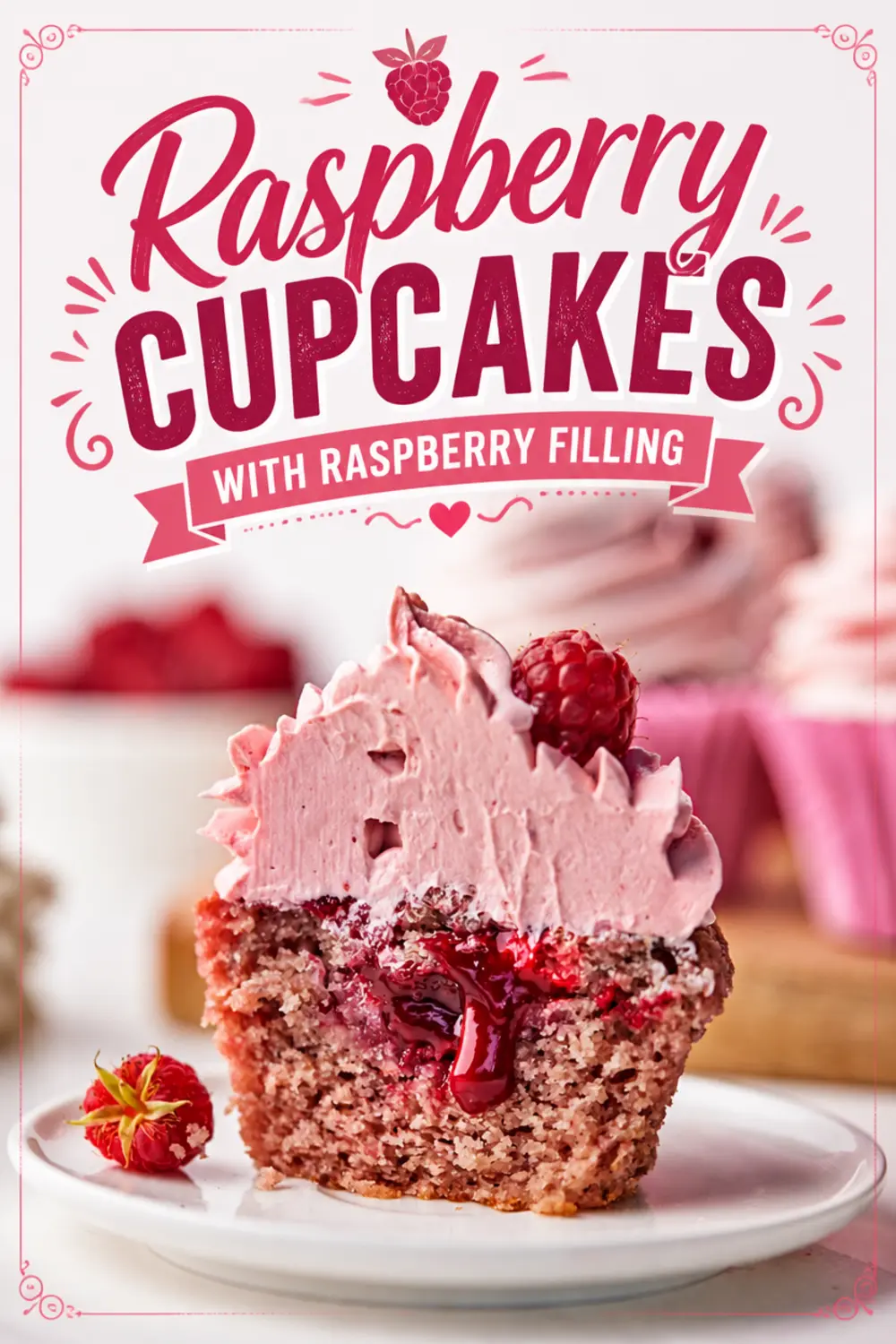 Raspberry Cupcakes With Raspberry Filling