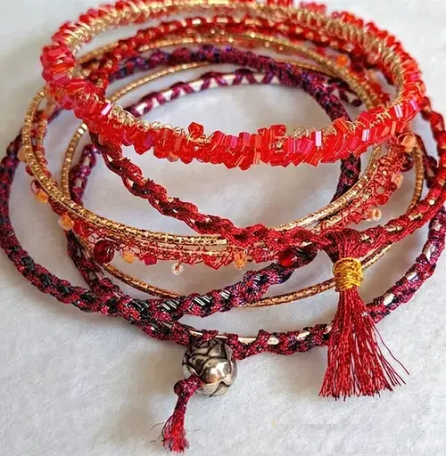 14 Crochet Bangle Bracelet Free Patterns, 14. Last-Minute Bangles