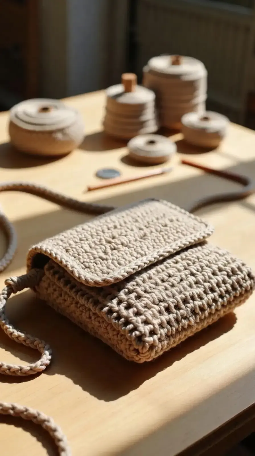 17 Free Crochet Bag Patterns, Folded Rectangle Crossbody Bag