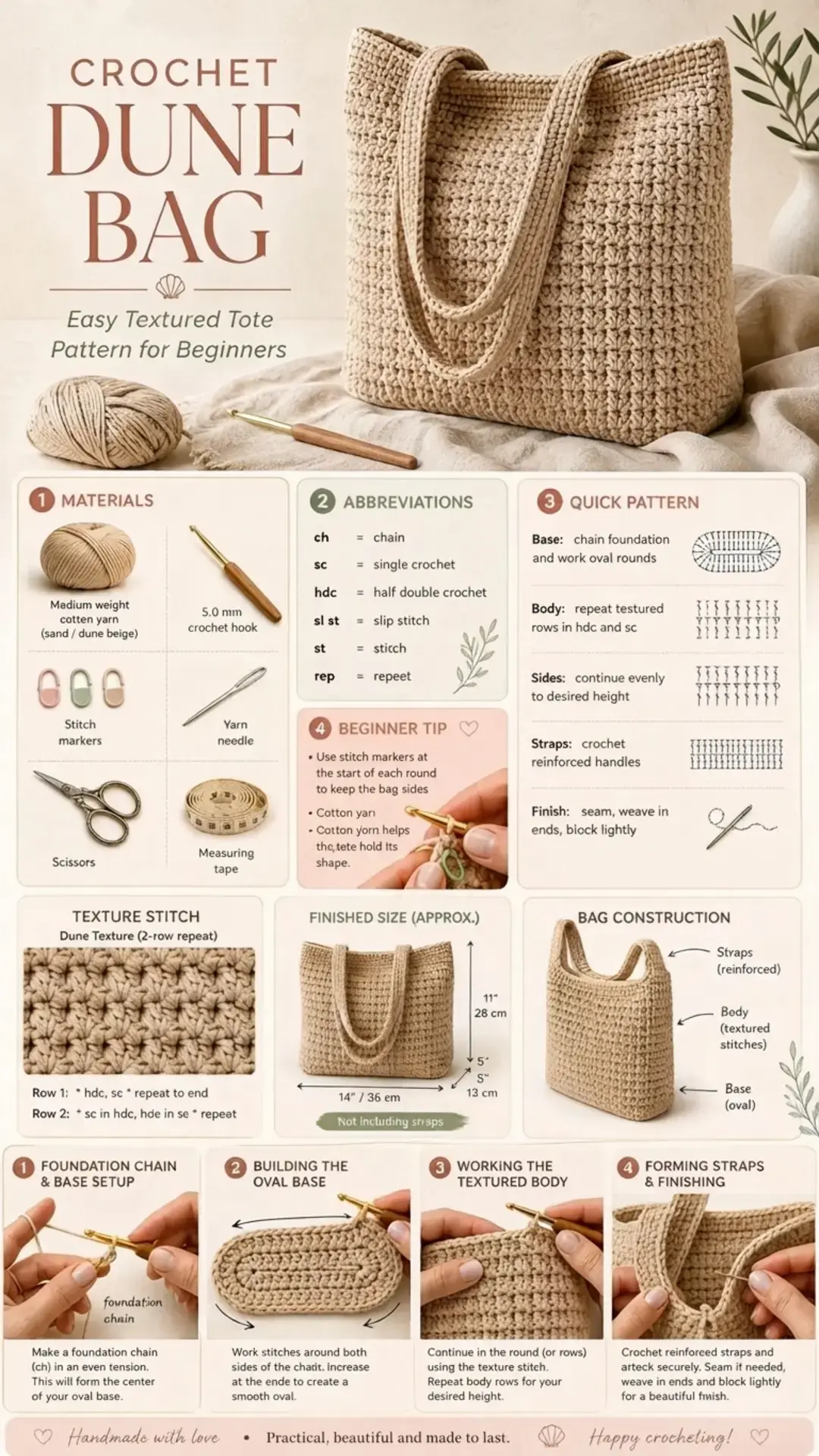 17 Free Crochet Bag Patterns, Free Pattern: Dune Bag