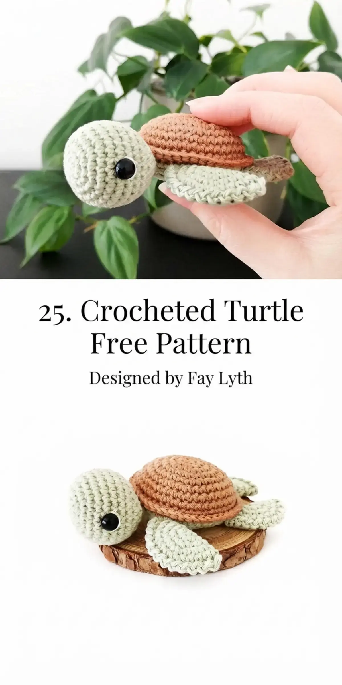26 Crocheted Turtle Free Pattern, 25. Crocheted Turtle Free Pattern