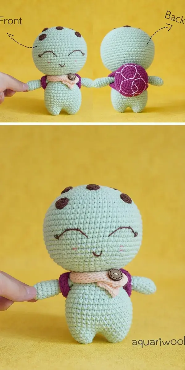 26 Crocheted Turtle Free Pattern, 6. Noah the Turtle