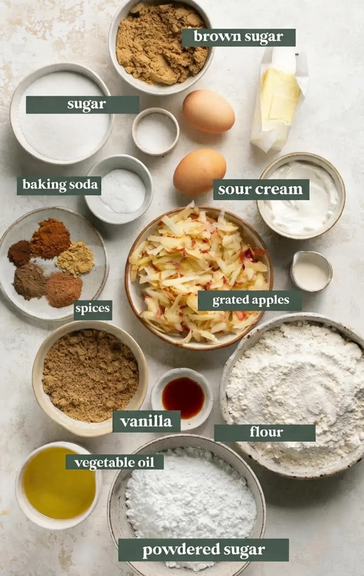 Apple Spice Cake With Brown Sugar Icing, Ingredient Notes