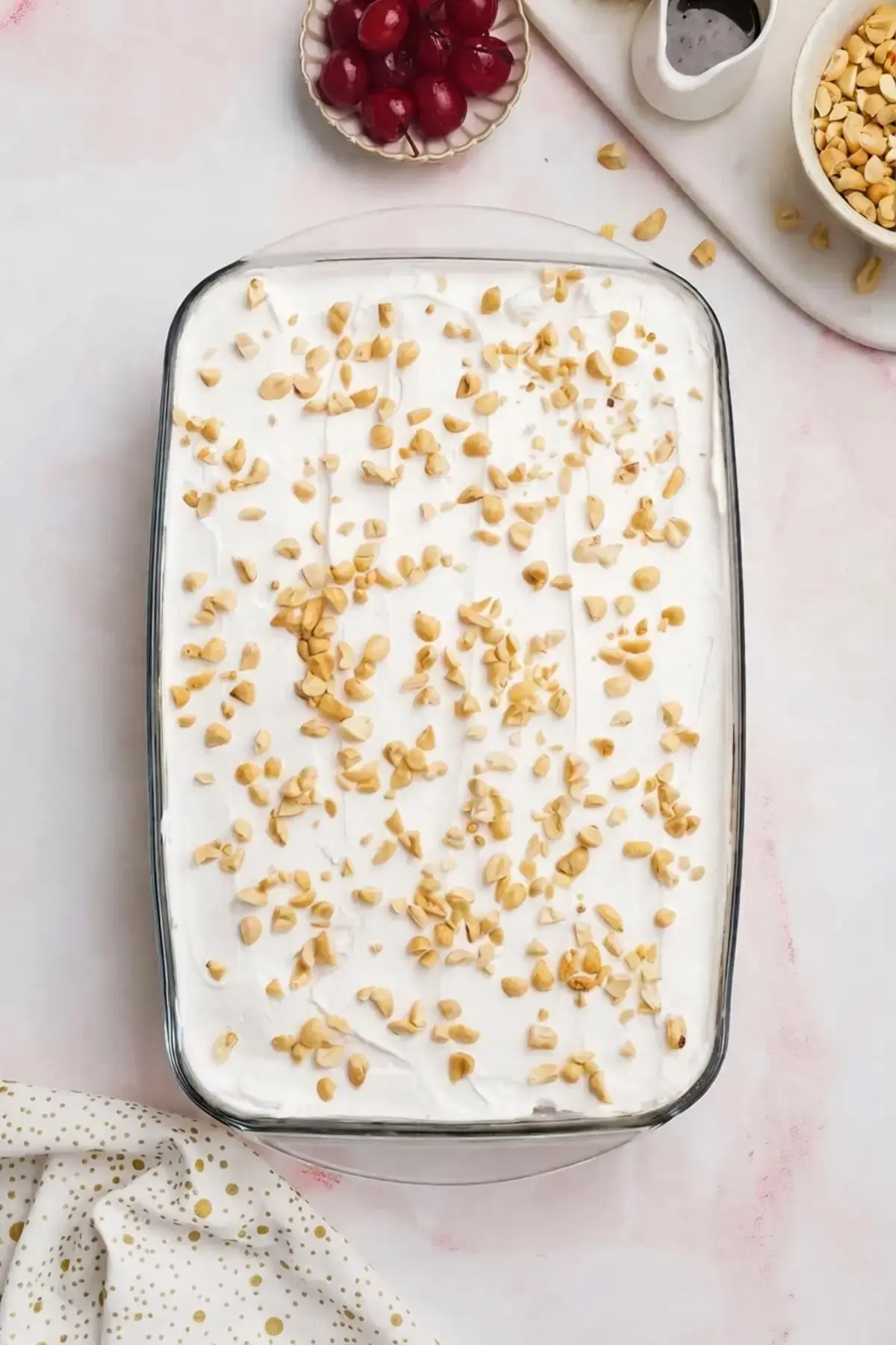 Banana Split Cake, Step 5: Spread Cool Whip
