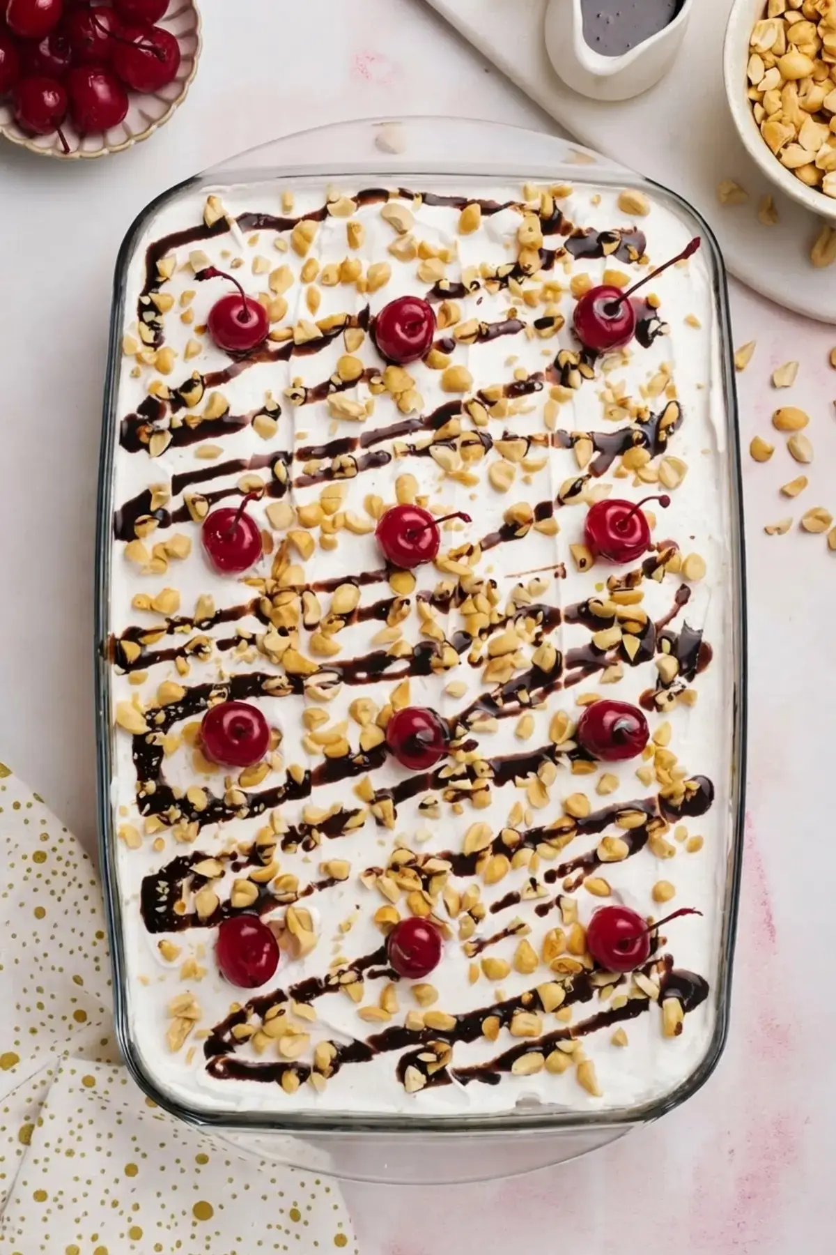 Banana Split Cake, Step 6: With a Cherry on Top