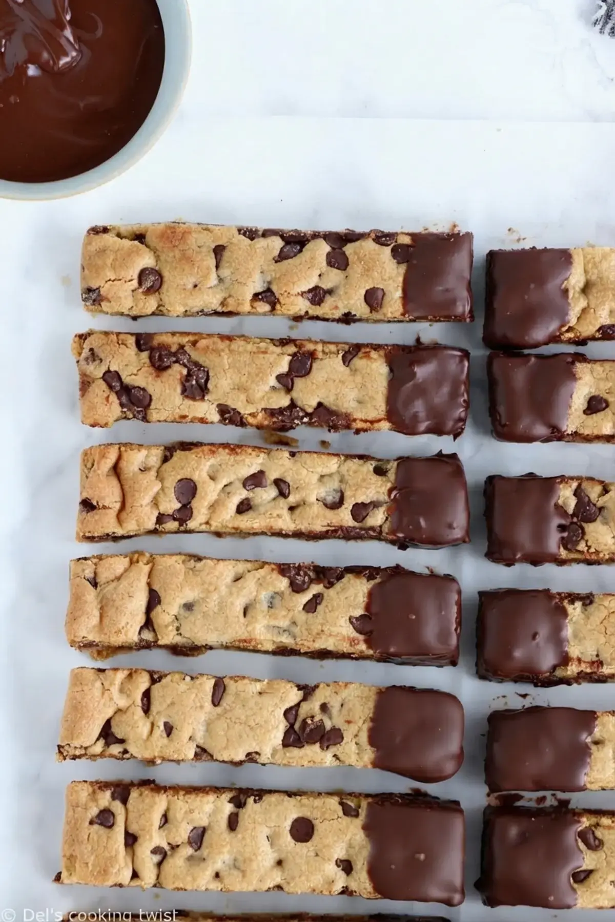 Chocolate-Dipped Cookie Sticks, Email me this recipe