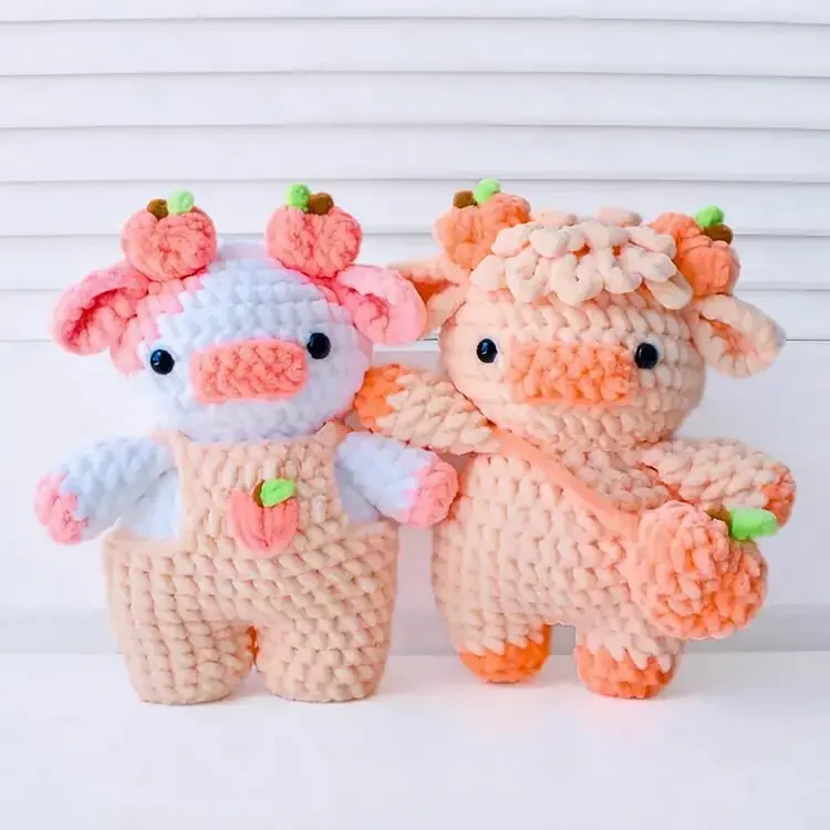 Cute Crochet Cow Patterns, 10 in 1 Fruit Cows