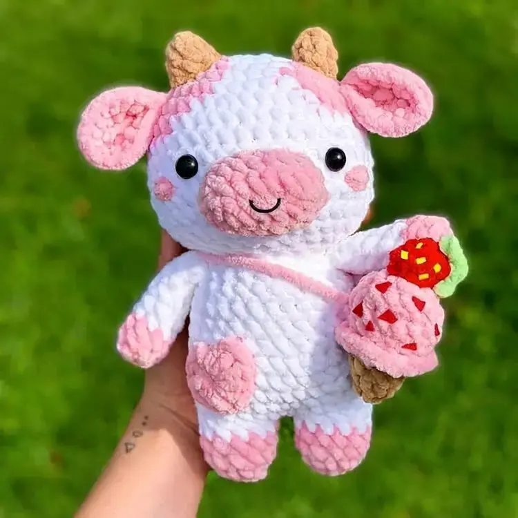 Cute Crochet Cow Patterns, Chubby Milky Cow