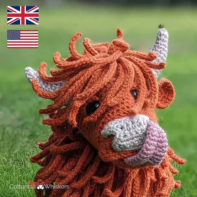Cute Crochet Cow Patterns, Highland Cow