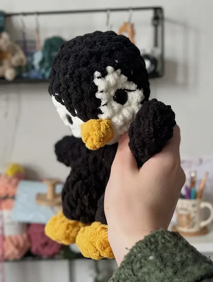 Fun Beginner-Friendly Crochet Project Ideas, 3. Cute Chunky Crochet Penguin Plush