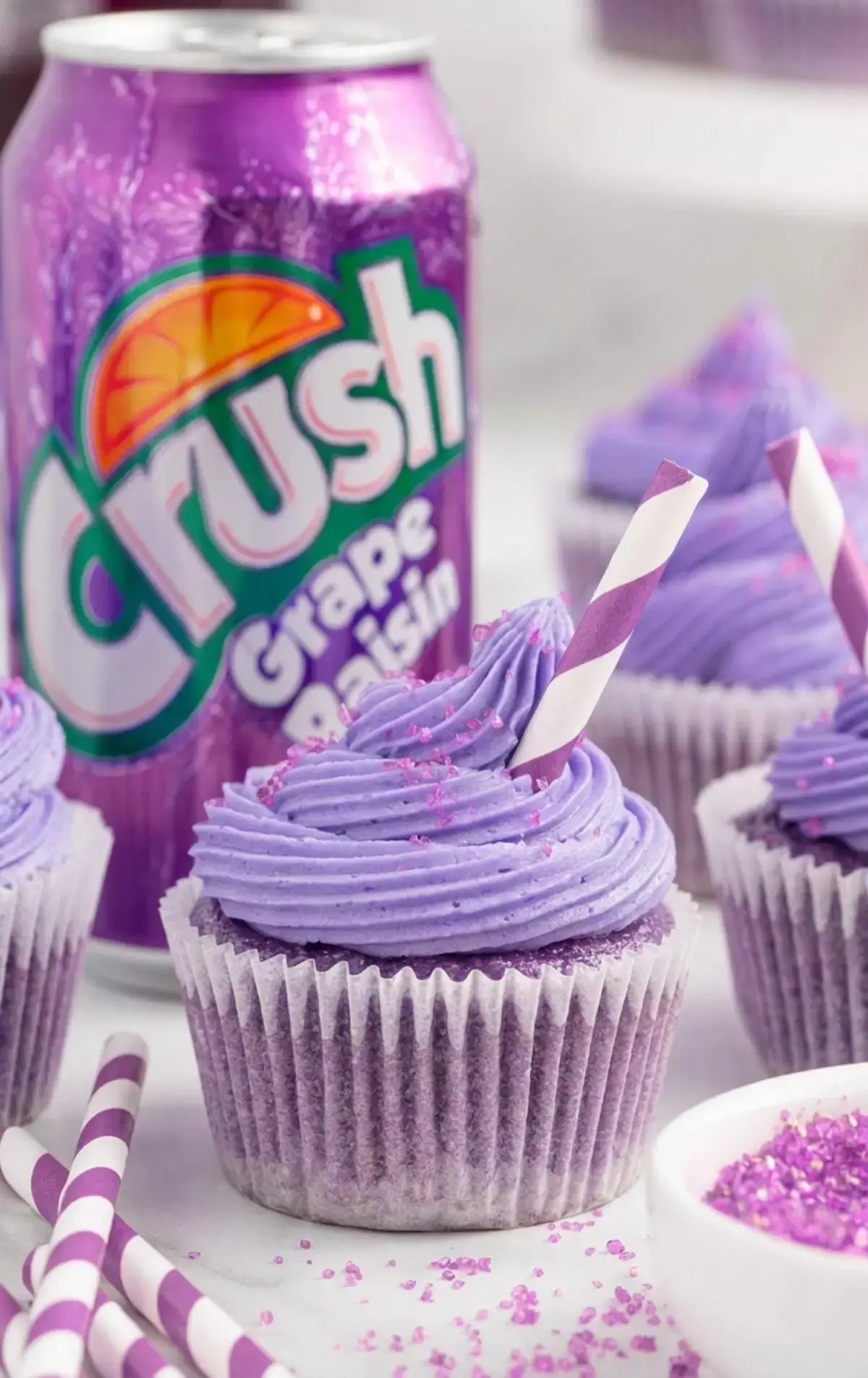Grape Soda Cupcakes