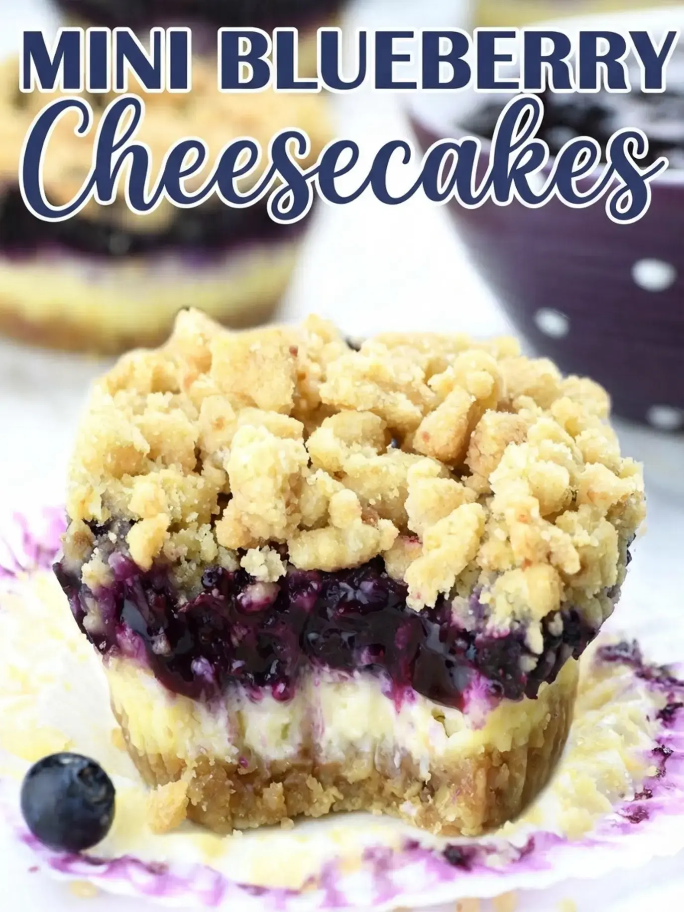 Mini Blueberry Cheesecakes