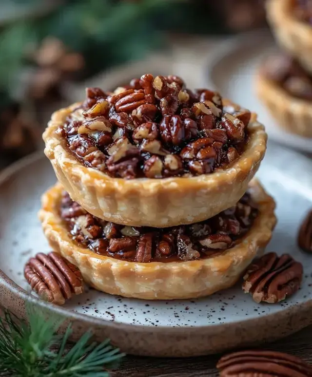 Mini Pecan Tarts, Baking the Tarts