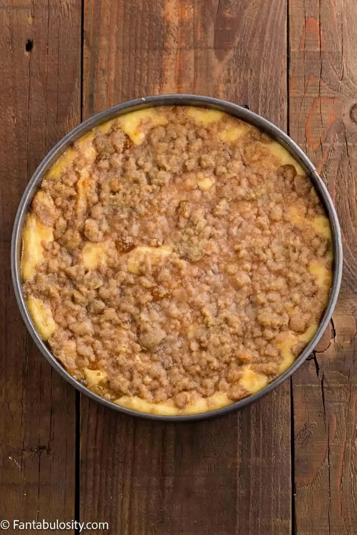 Peach Cobbler Cheesecake, Instructions