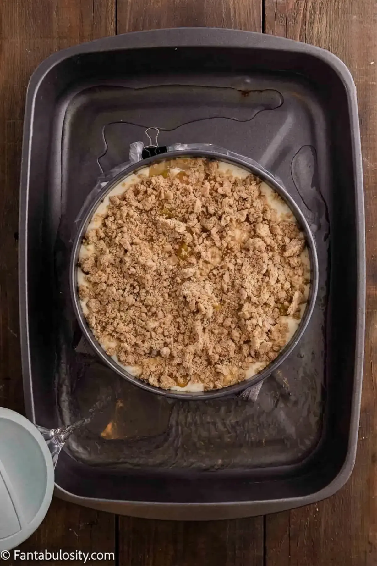 Peach Cobbler Cheesecake, Instructions