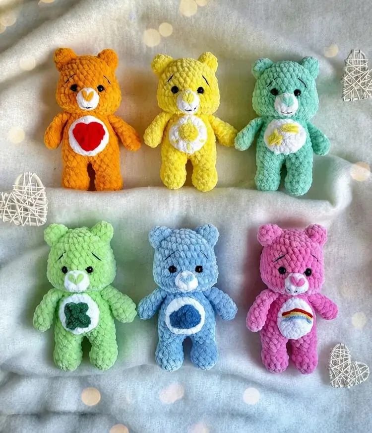 Small Crochet Projects, Rainbow Bears