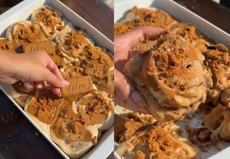 Soft And Fluffy Biscoff Cinnamon Rolls, Make the Dough