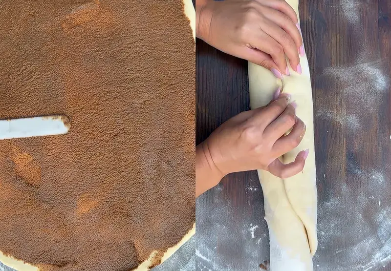 Soft And Fluffy Biscoff Cinnamon Rolls, Make the Dough